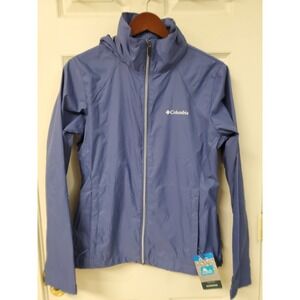 Columbia Women's Waterproof Hooded Jacket Blue Medium Lightweight Switchback III